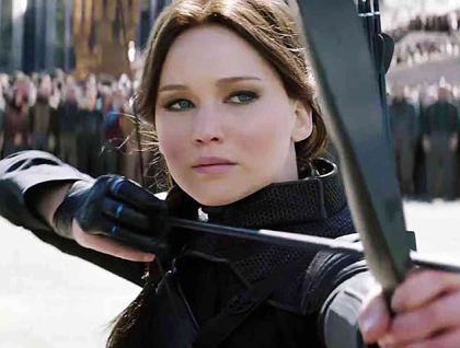 Katniss takes the shot.