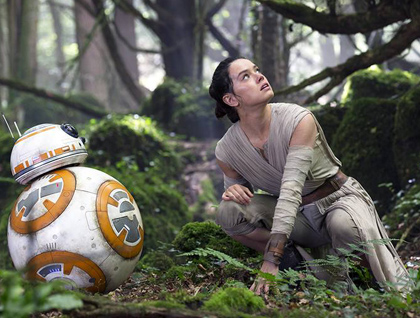Rey with bb-8.