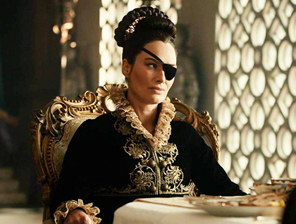Lena Headey as Lady Catherine de Bourgh.