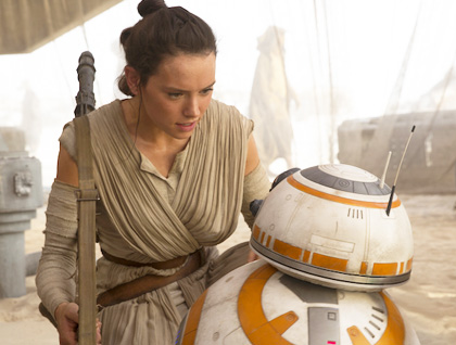 Rey and BB-8.